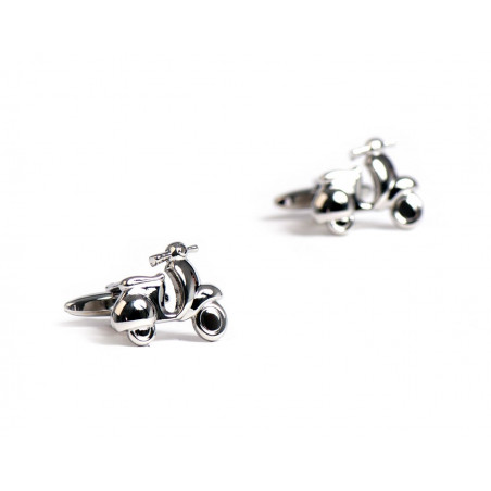 Silver Vespa Scooter Cufflinks