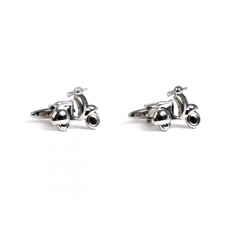 Silver Vespa Scooter Cufflinks