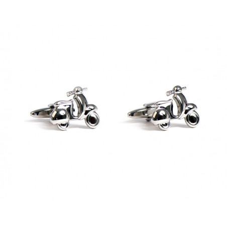 Silver Vespa Scooter Cufflinks