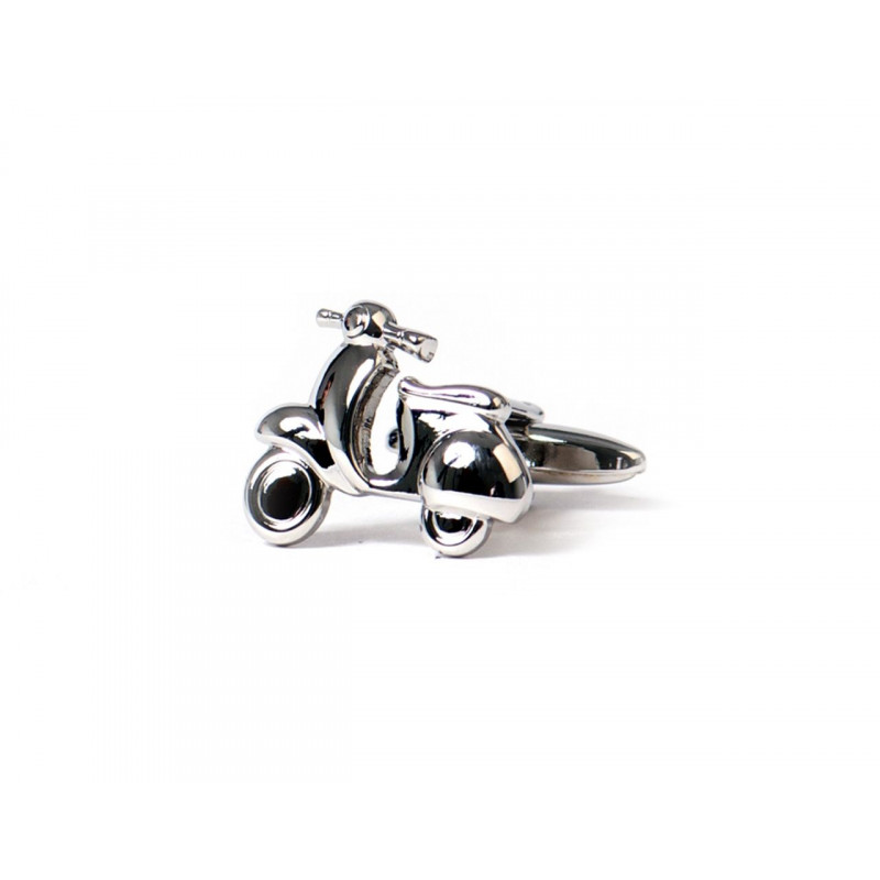 Silver Vespa Scooter Cufflinks