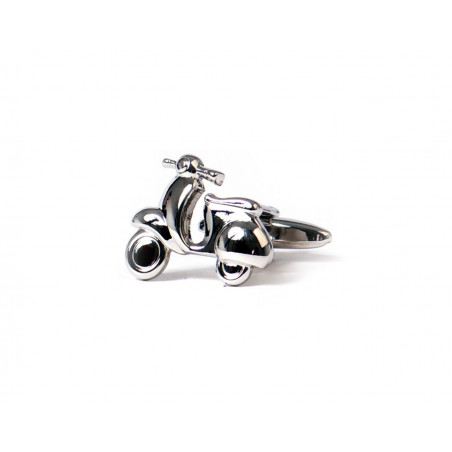 Silver Vespa Scooter Cufflinks