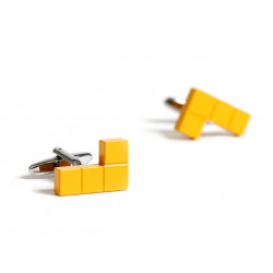 Yellow Tetris Cufflinks