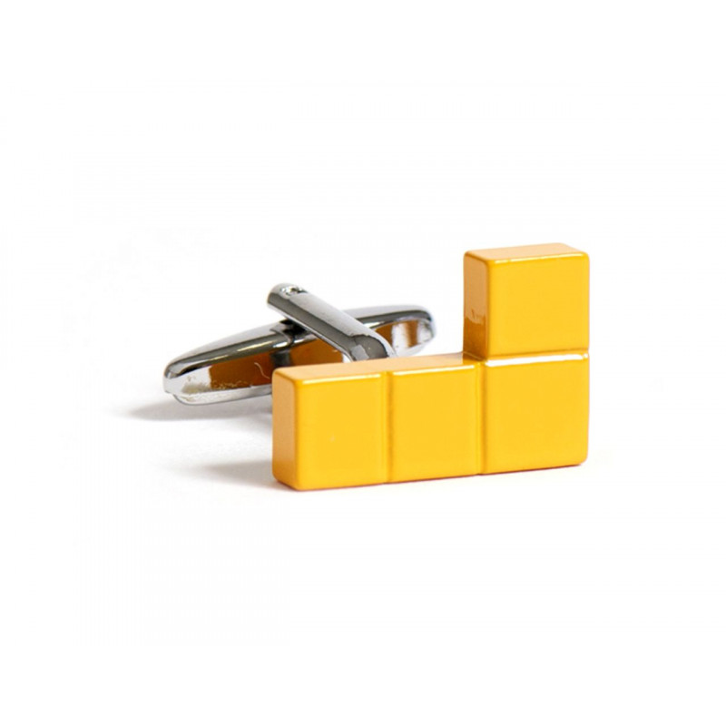 Boutons de manchette Tetris jaune