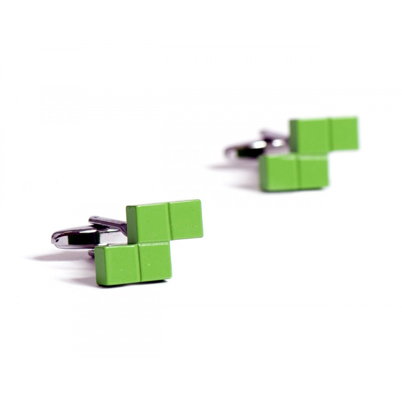 Boutons de manchette Tetris vert