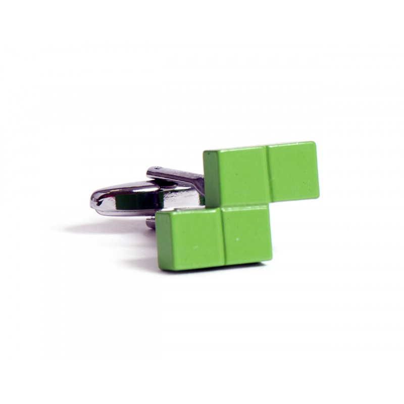 Boutons de manchette Tetris vert