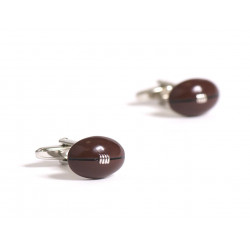 Leather Rugby Ball Cufflinks