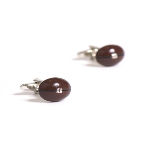 Leather Rugby Ball Cufflinks