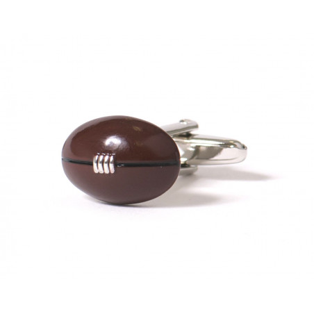 Leather Rugby Ball Cufflinks