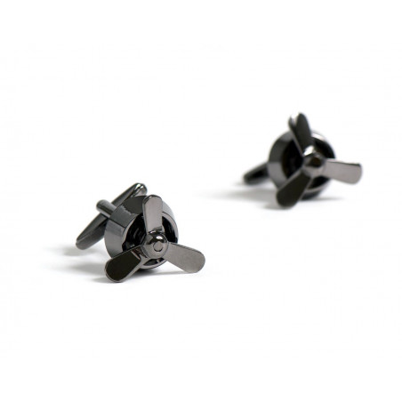 Aircraft Propeller Cufflinks (Gunmetal)
