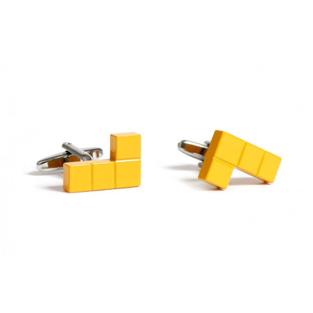 Yellow Tetris Cufflinks