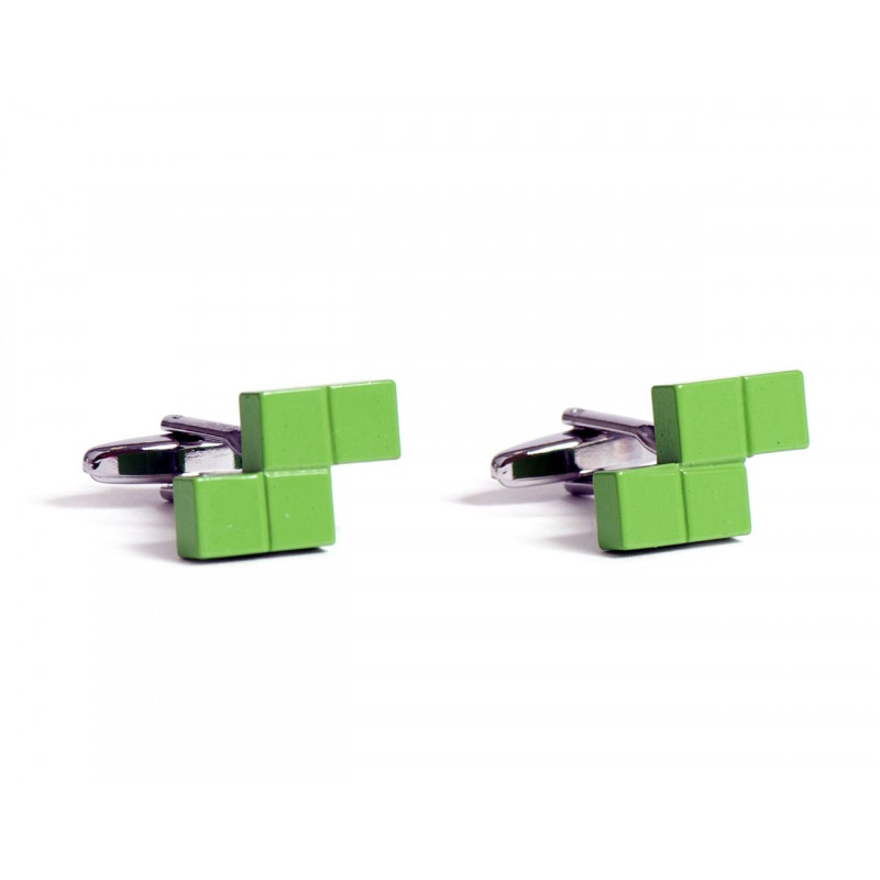 Boutons de manchette Tetris vert