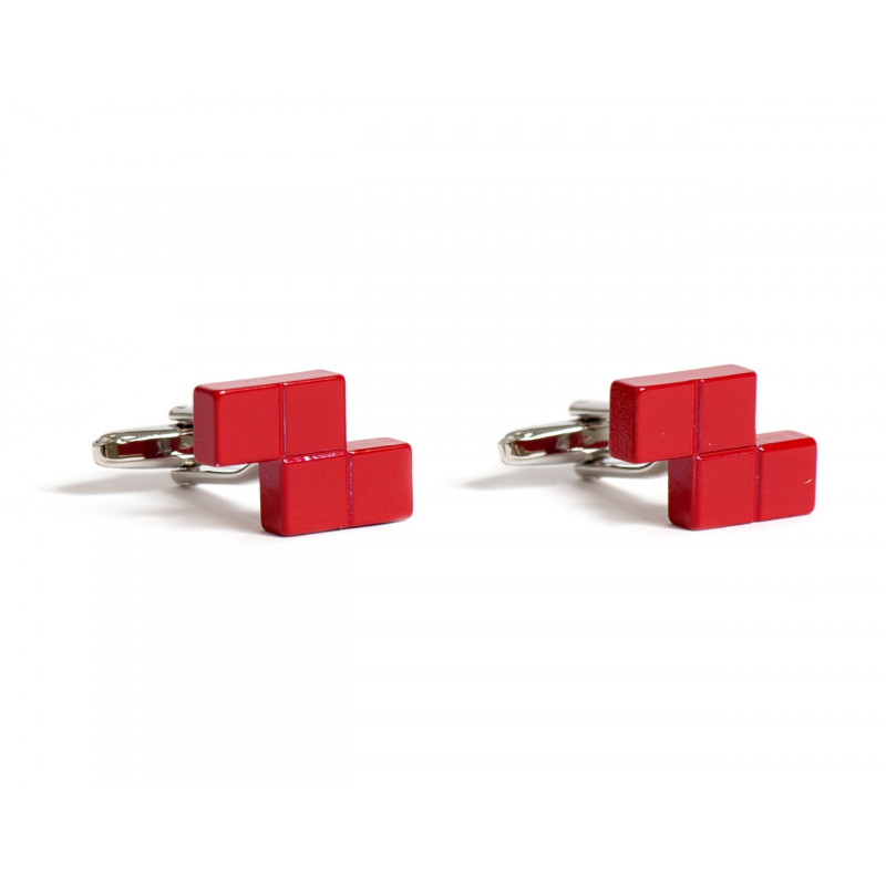 Boutons de manchette Tetris Z rouge
