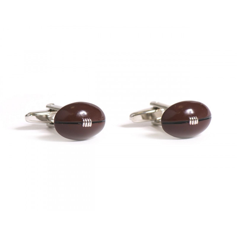 Leather Rugby Ball Cufflinks