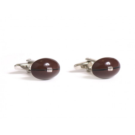 Leather Rugby Ball Cufflinks