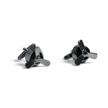 Aircraft Propeller Cufflinks (Gunmetal)