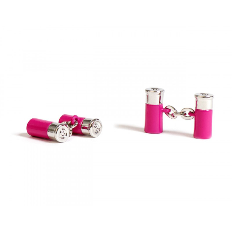 Boutons de manchette Cartouches de fusil roses