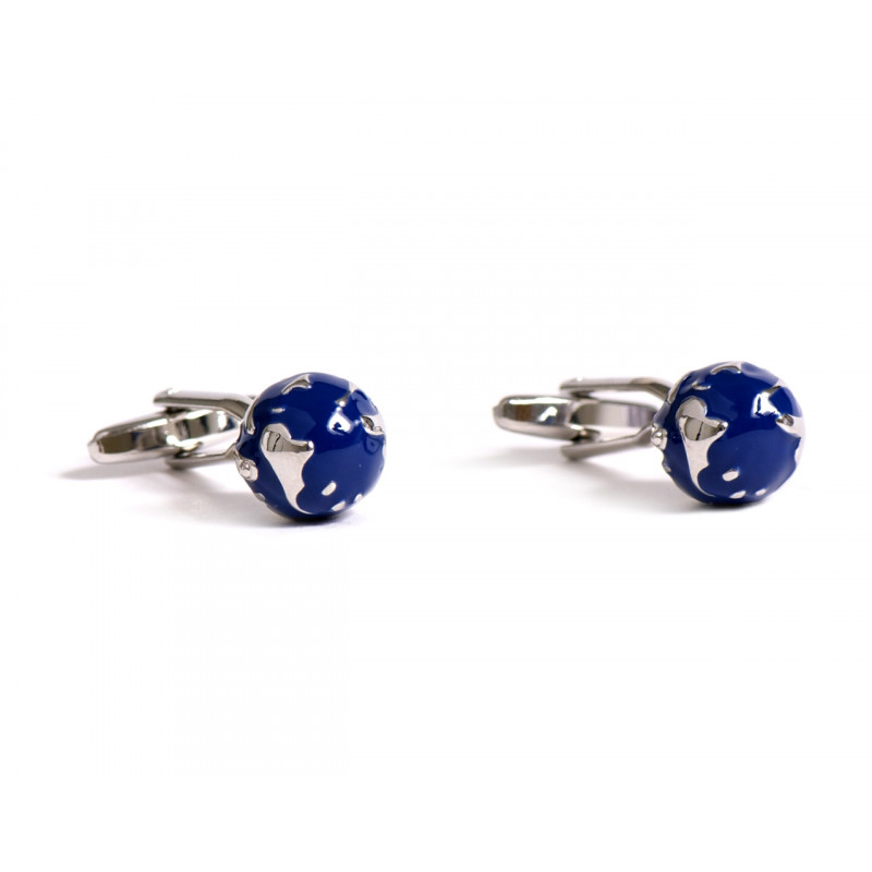 Boutons de manchette globe terrestre Around The World