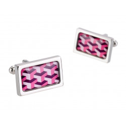 Pink Pyramid Cufflinks