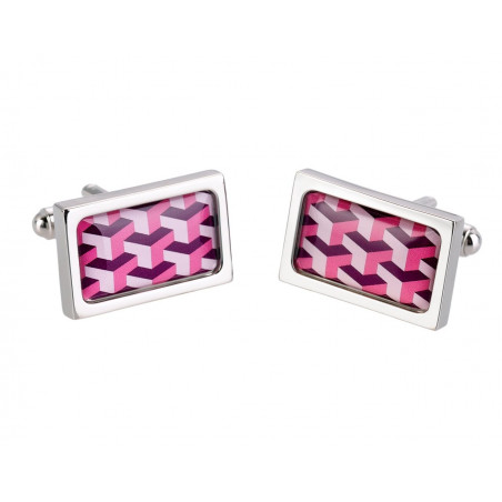 Pink Pyramid Cufflinks