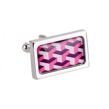 Pink Pyramid Cufflinks