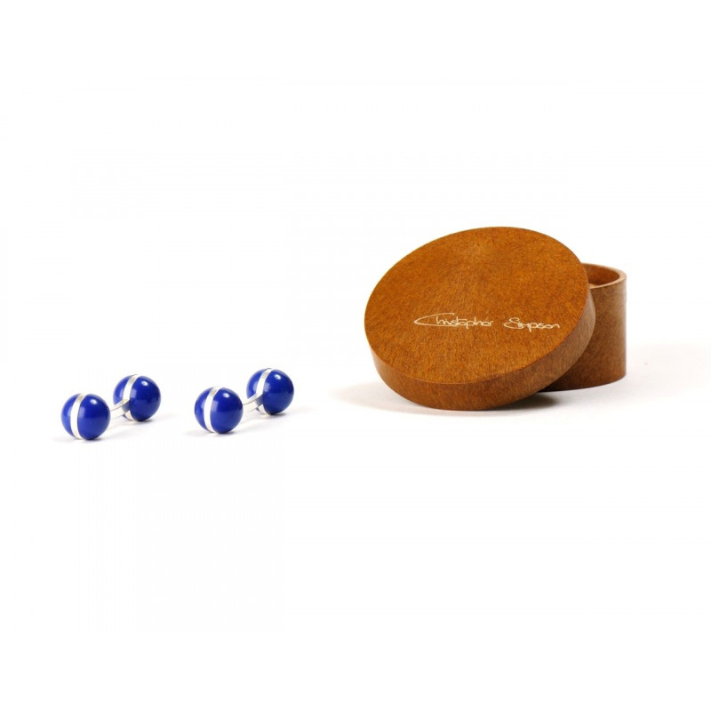 Boutons de manchette Boules bleues