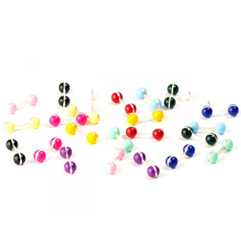 Boutons de manchette Boules bleues