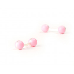 Candy Pink Ball Cufflinks