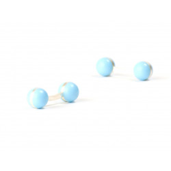Pastel Blue Ball Cufflinks