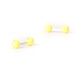 Pastel Yellow Balls Cufflinks