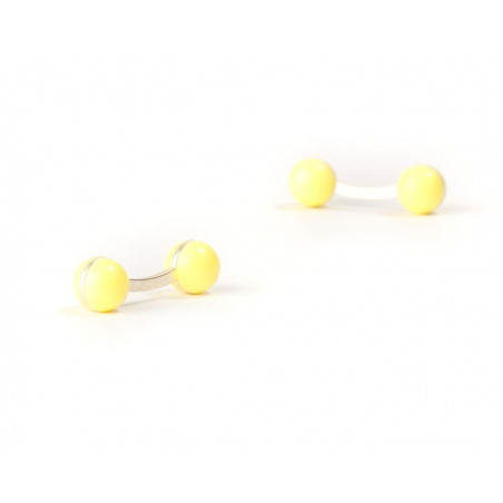 Pastel Yellow Balls Cufflinks