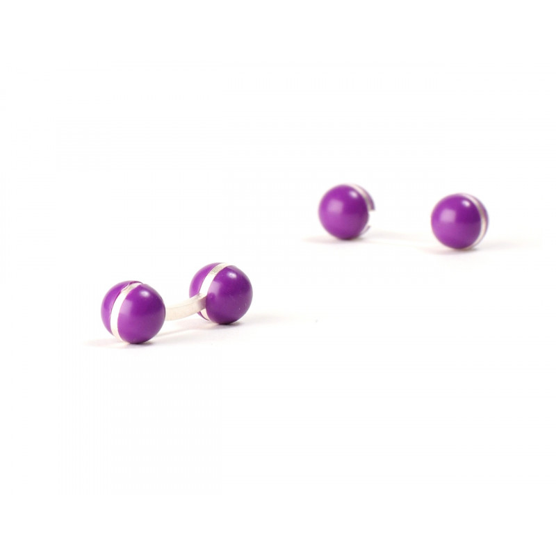 Purple Ball Cufflinks
