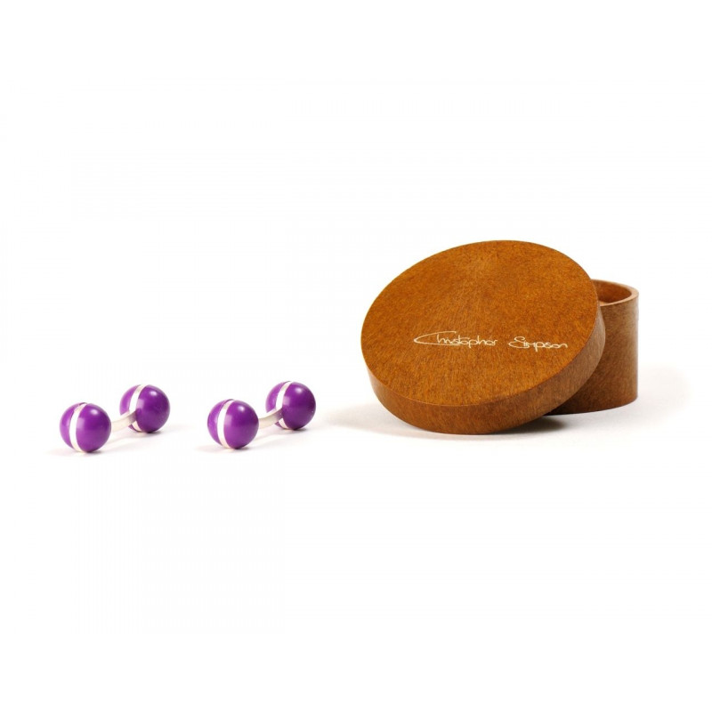 Boutons de manchette Boules violet