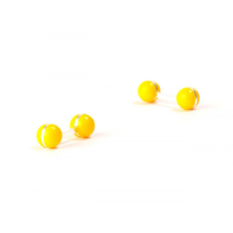 Boutons de manchette Boules jaunes
