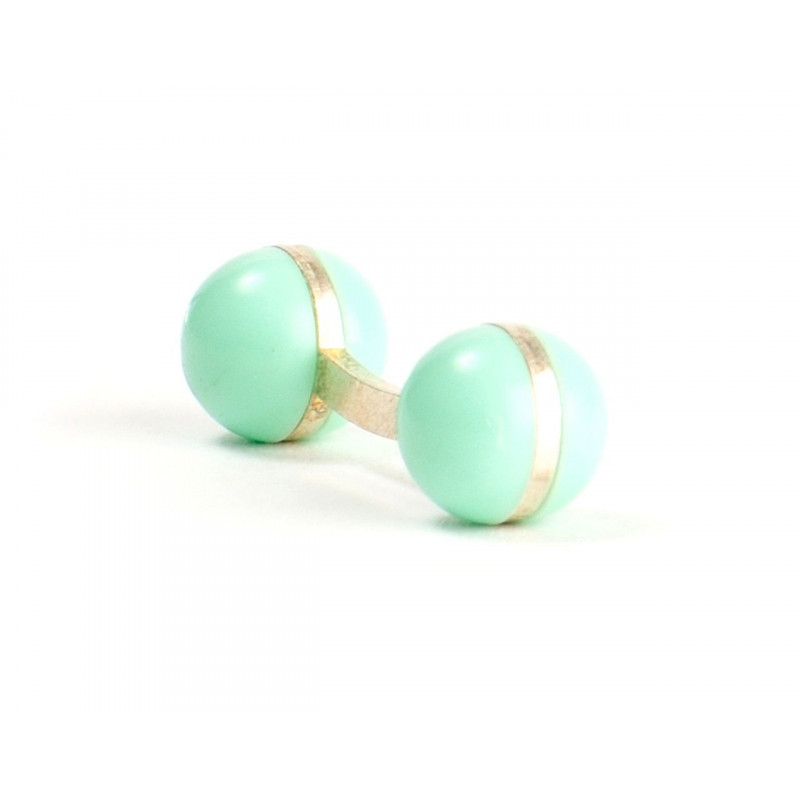 Boutons de manchette Boules vert menthe