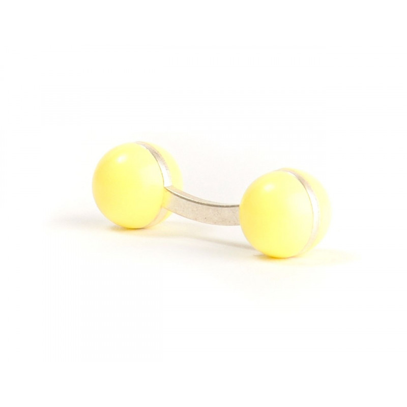 Boutons de manchette Boules jaune pastel