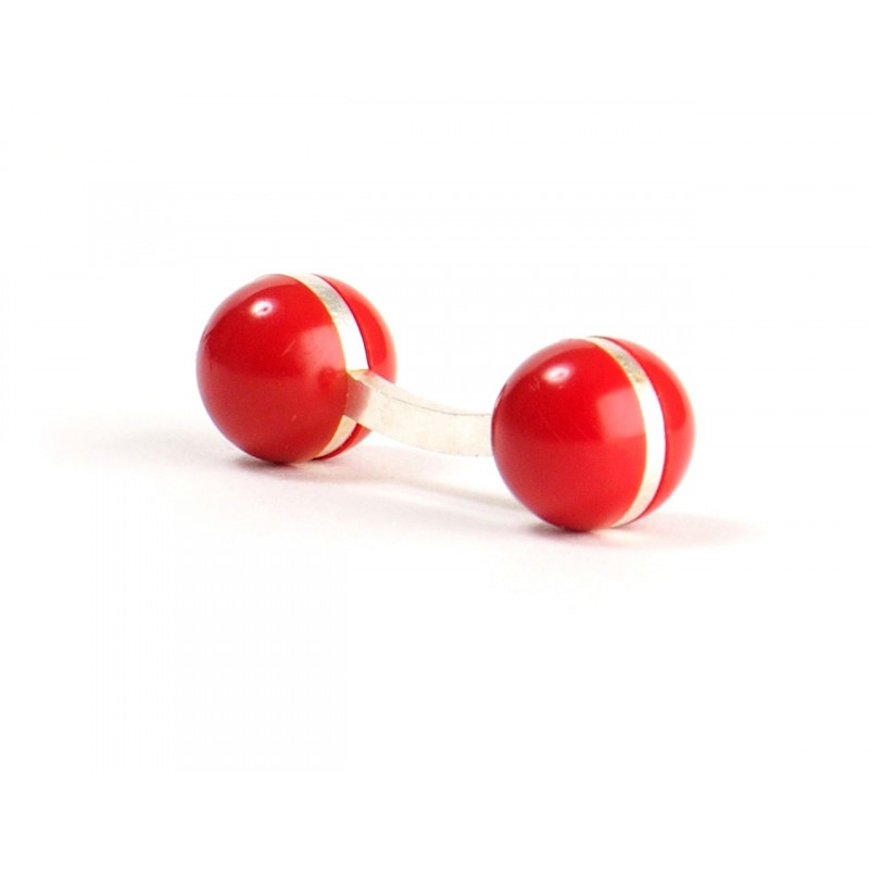 Boutons de manchette Boules rouges
