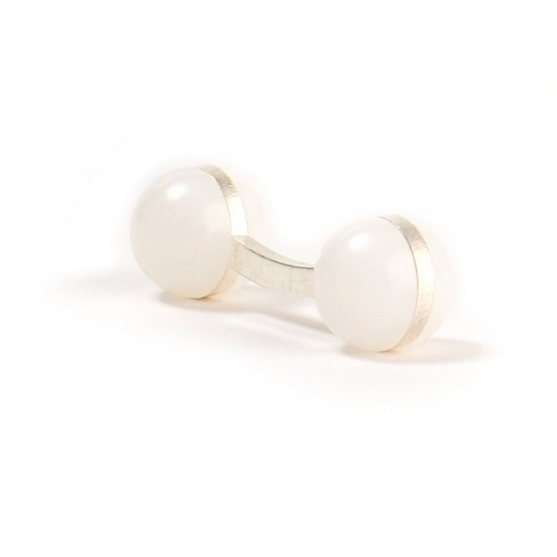 Boutons de manchette Boules blanches