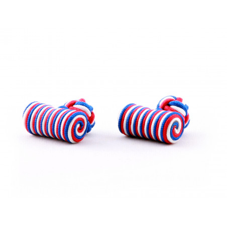 Paris Cylinder Silk Knot Cufflinks