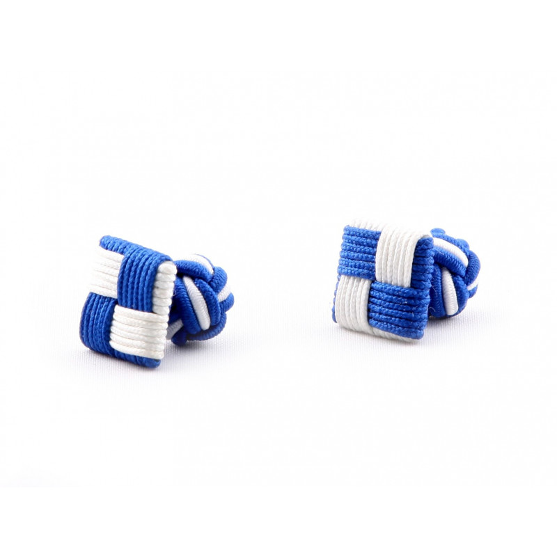 Carré bleu intense et blanc