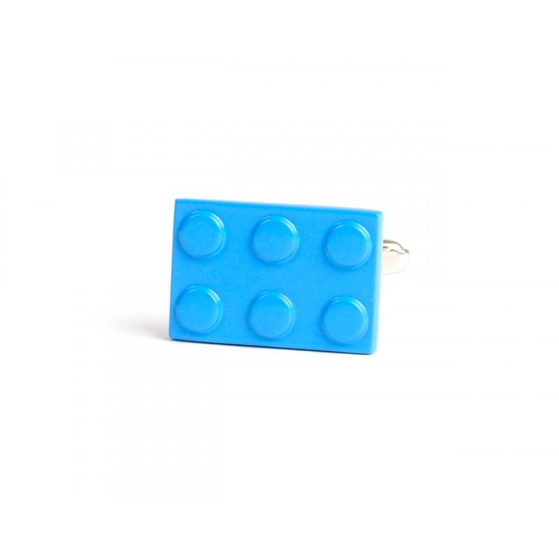 Boutons de manchette Lego bleu clair