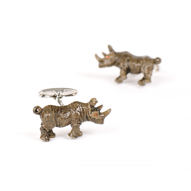 Boutons de manchette Rhinocéros