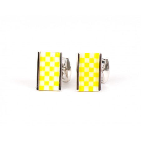 La Ritournelle Checkered Cufflinks