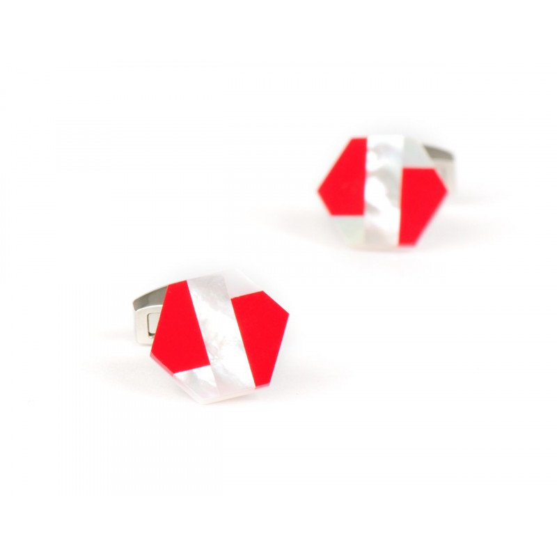 Boutons de manchette nacre Sexy Cool