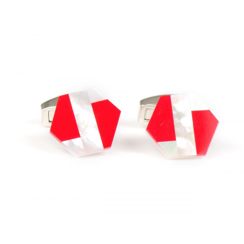 Boutons de manchette nacre Sexy Cool