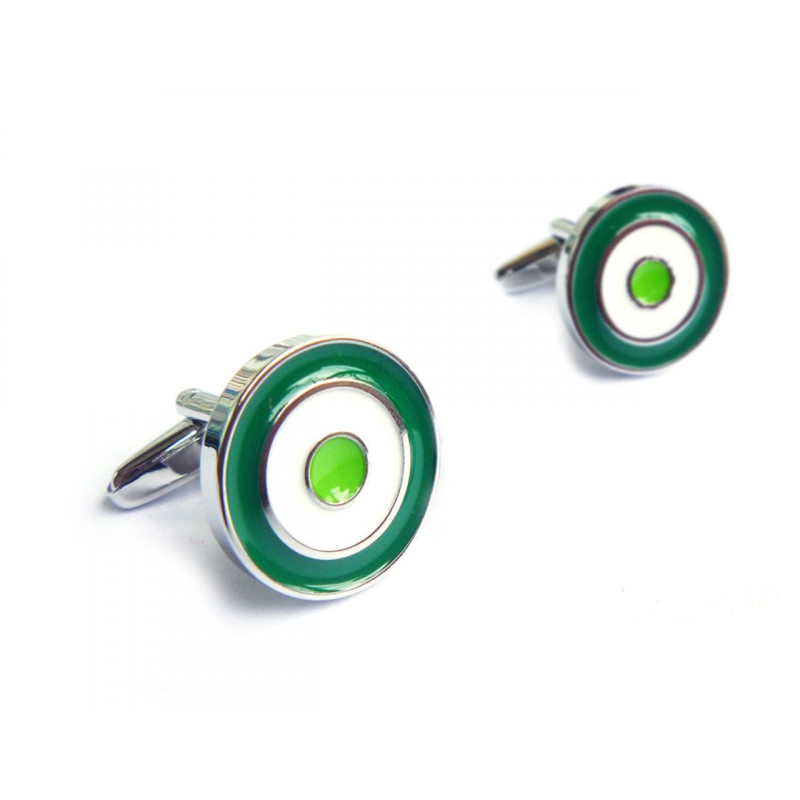 Boutons de manchette Cocarde verte