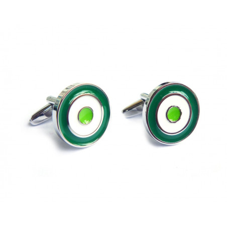 Green Cockade Cufflinks