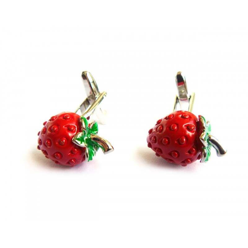 Boutons de manchette Fraise