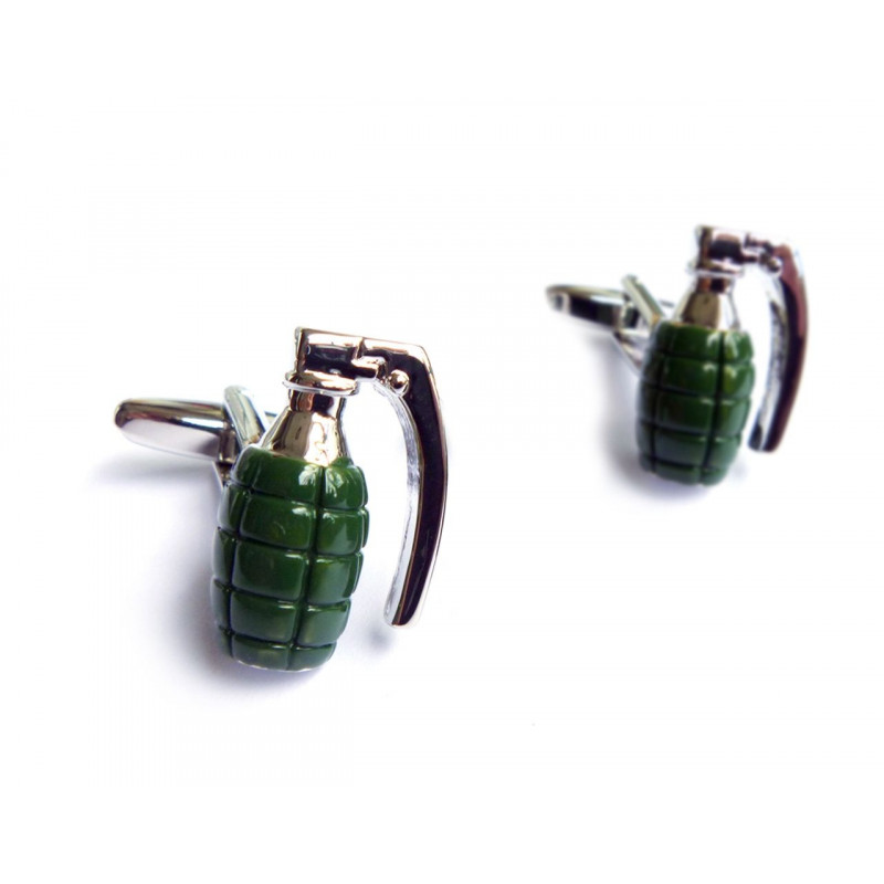 Boutons de manchette Grenades vertes