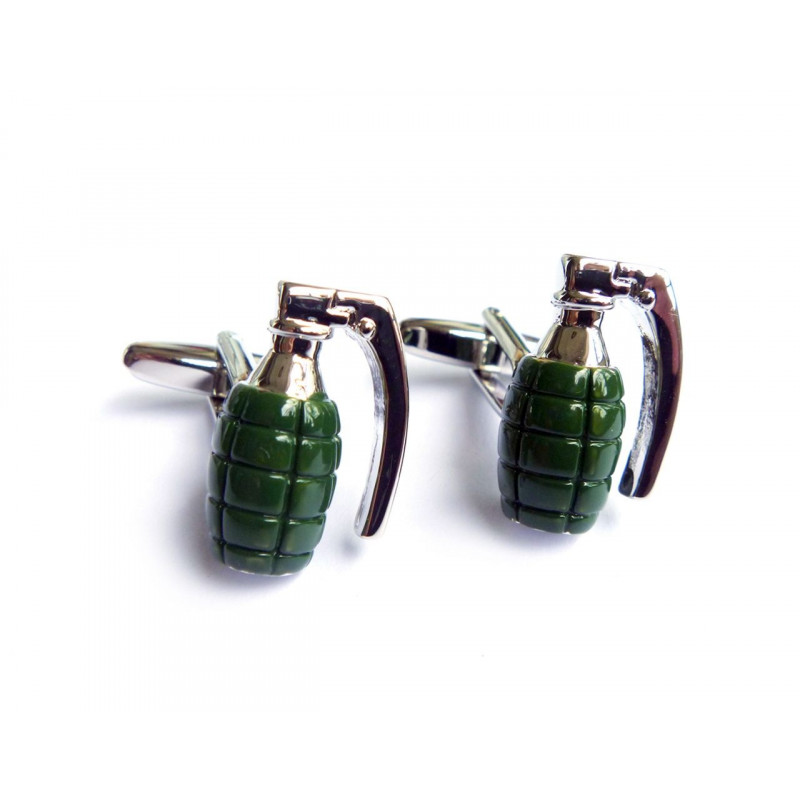 Boutons de manchette Grenades vertes