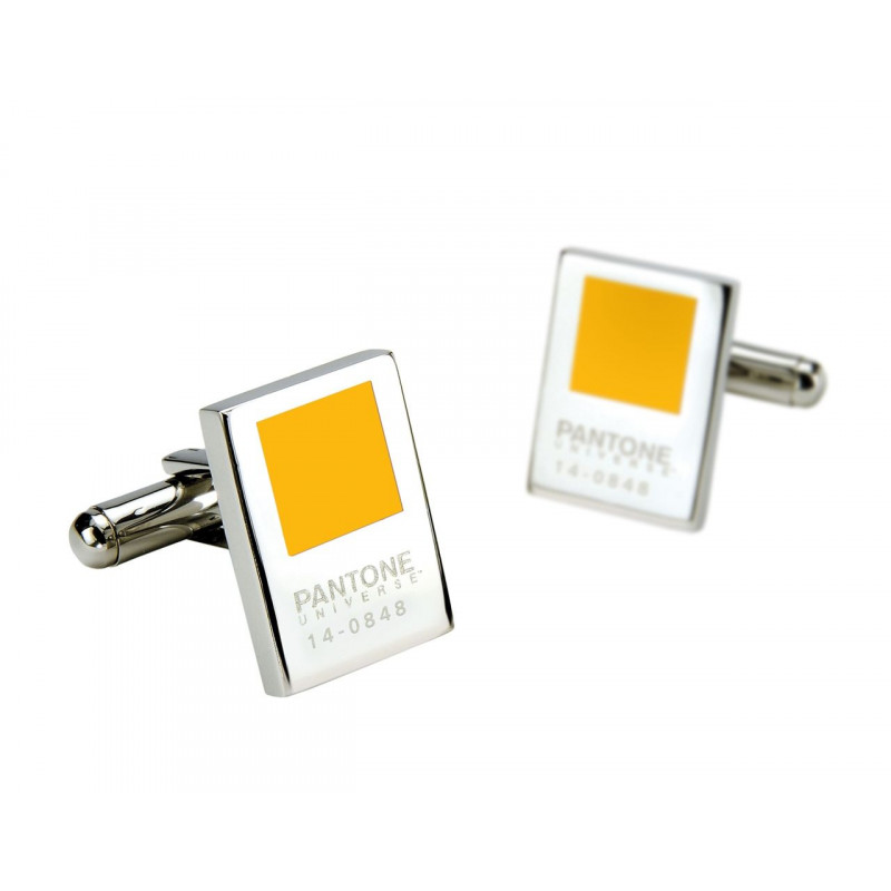 Boutons de manchette Pantone jaune orangé